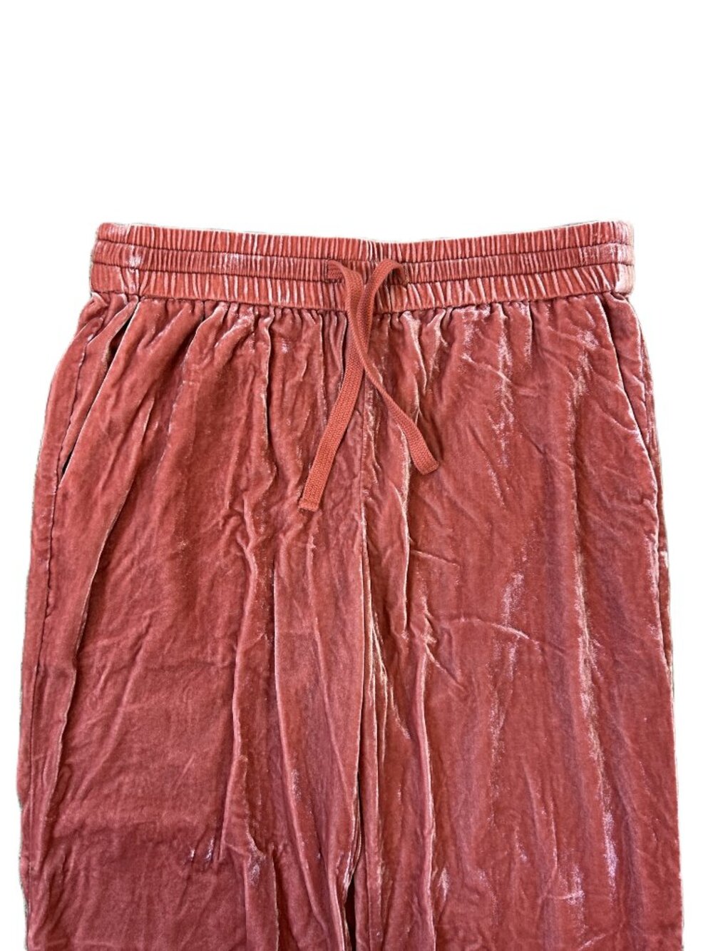 J. Crew Crushed Velvet Jogger Pants 8 Dusty Pink - Picture 2 of 4